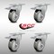Service Caster 4 Inch SS Gray Polyurethane Top Plate Caster Set Total Lock Brake SCC SCC-SSTTL20S414-PPUB-4 - alternate 4